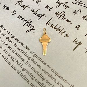 14k Gold Key Pendant
